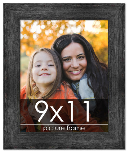 Distressed/Aged Black Wood Picture Frame