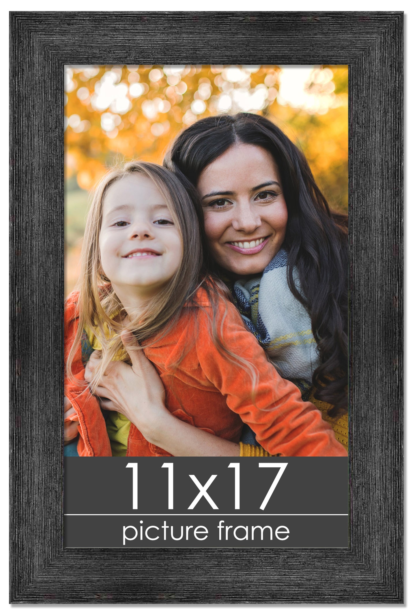 Distressed/Aged Black Wood Picture Frame