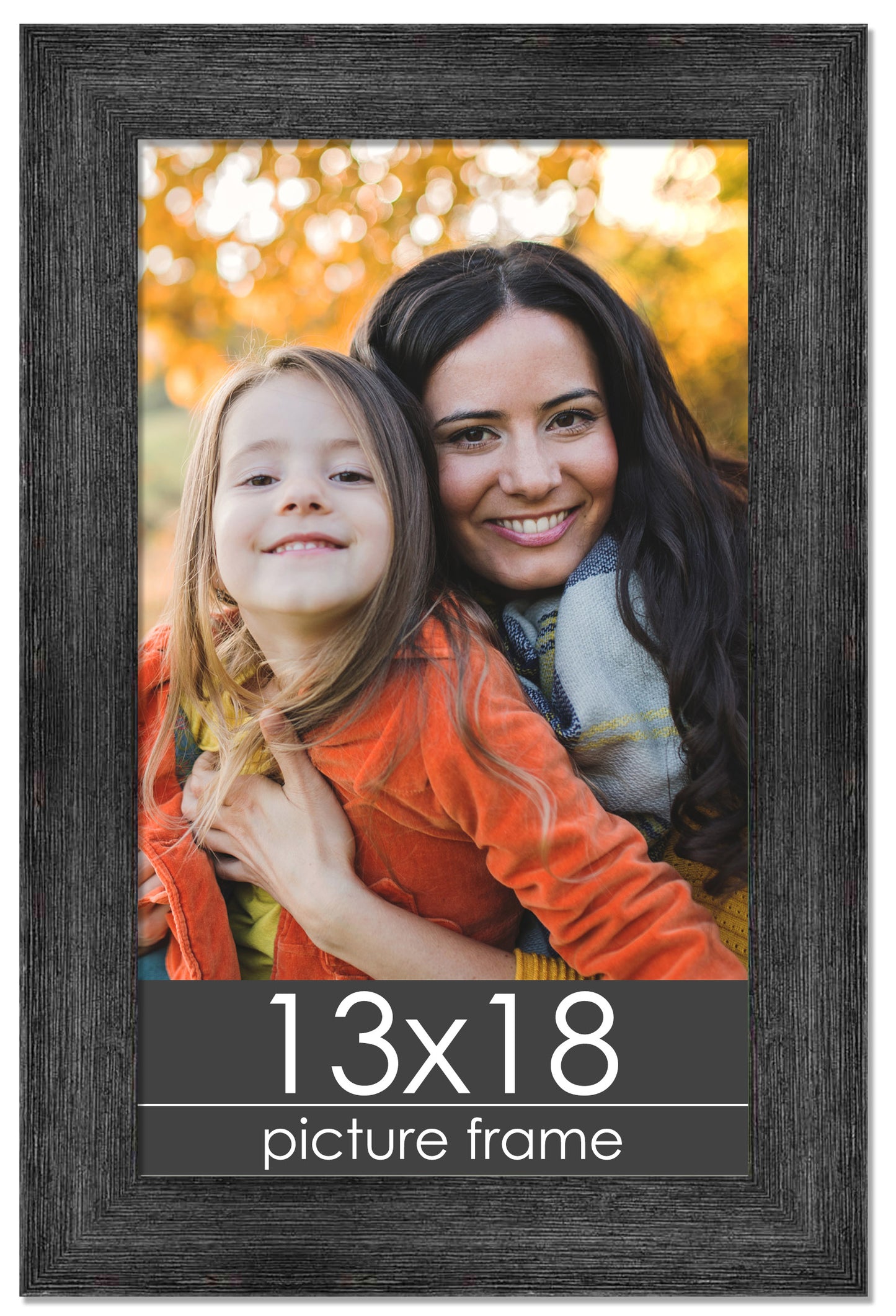 Distressed/Aged Black Wood Picture Frame