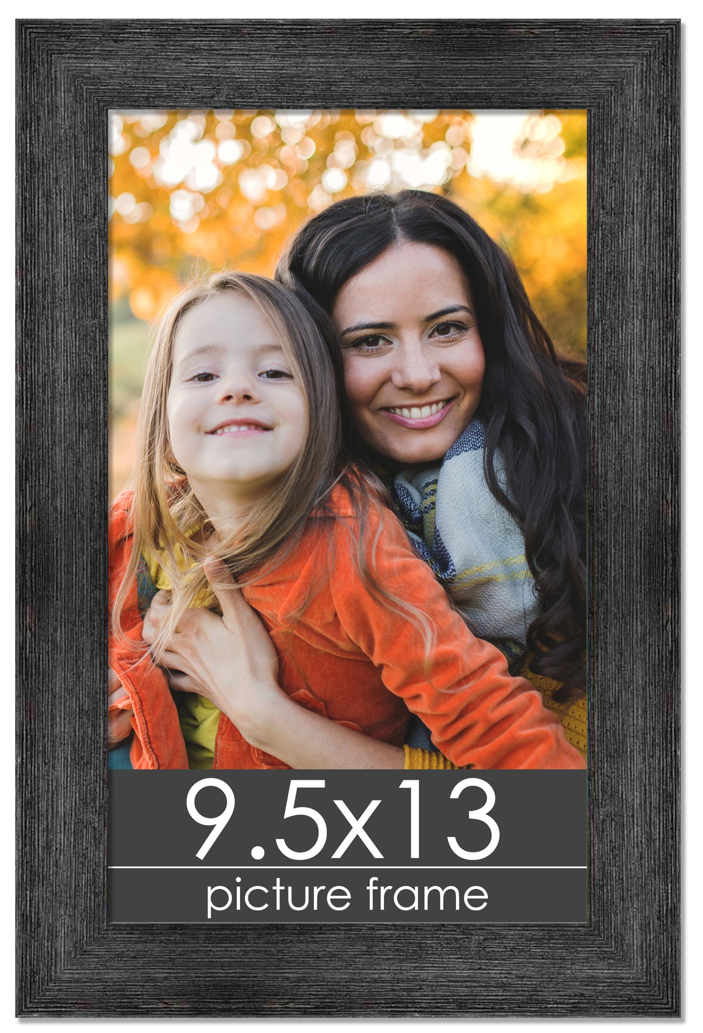 Distressed/Aged Black Wood Picture Frame
