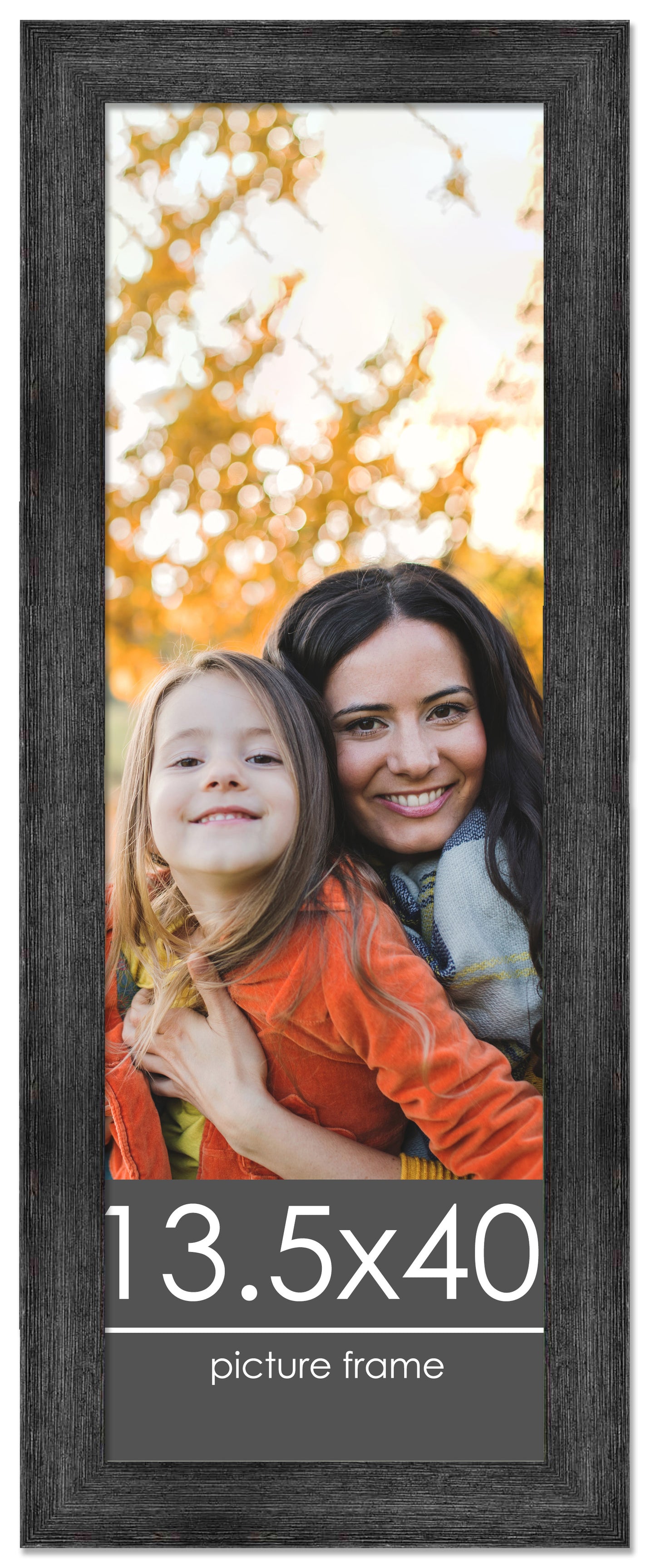 Distressed/Aged Black Wood Picture Frame