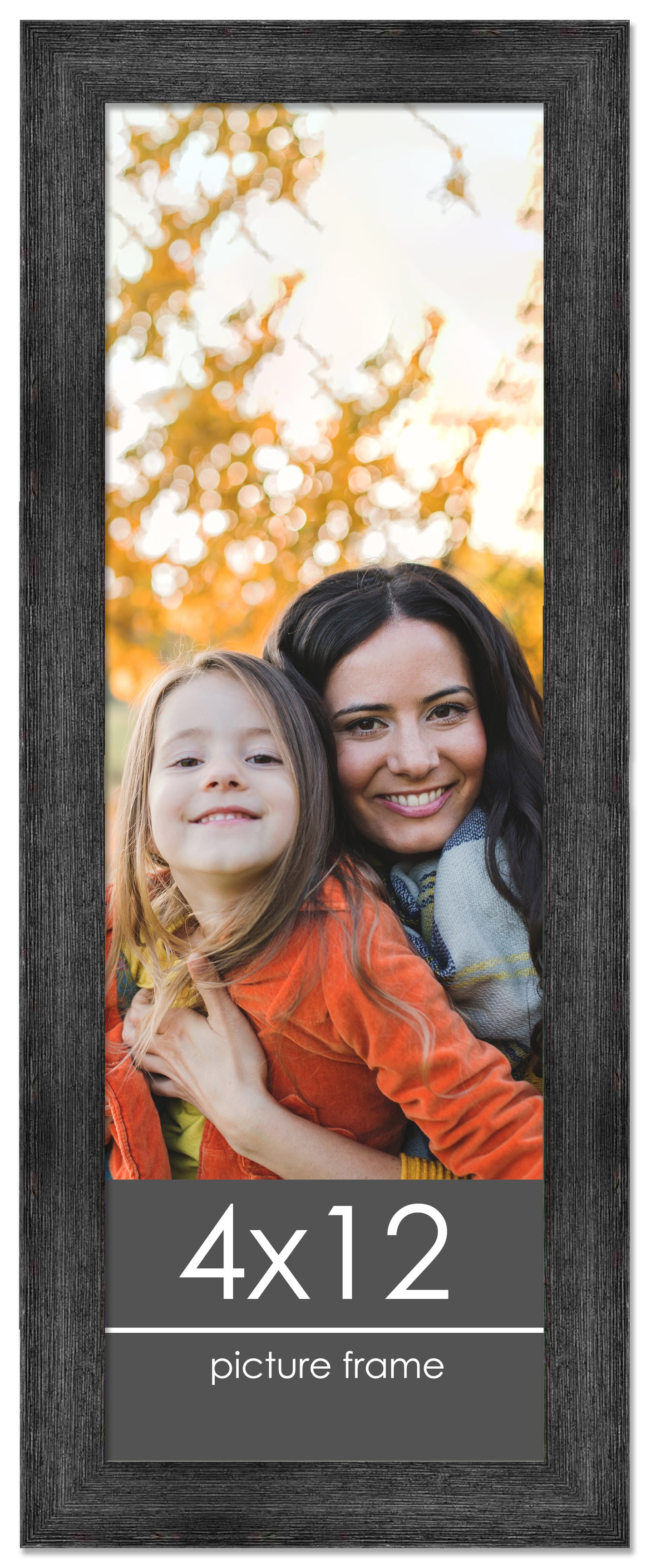 Distressed/Aged Black Wood Picture Frame