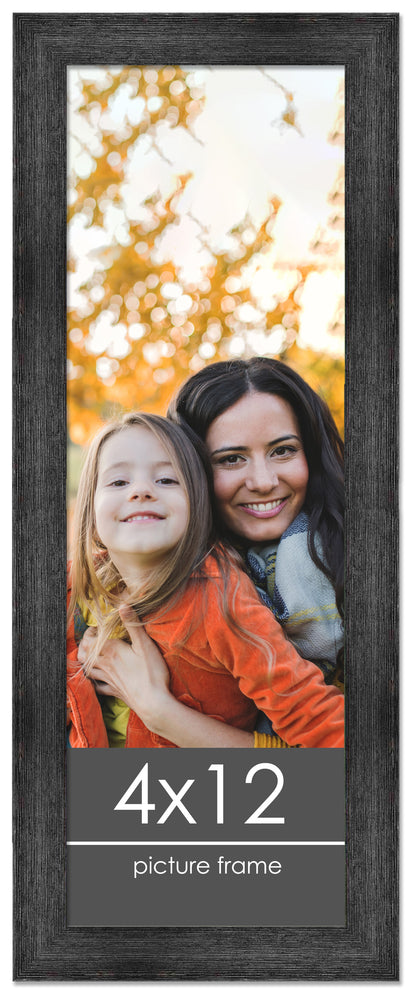 Distressed/Aged Black Wood Picture Frame