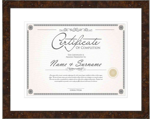 Walnut Frame for Certificates & Diplomas