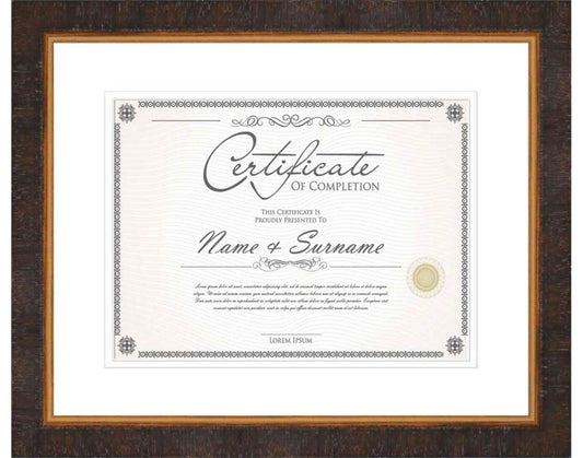 Walnut Frame for Certificates & Diplomas