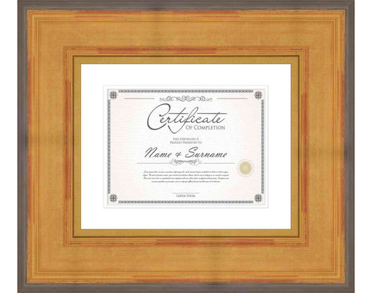 Gold Frame for Certificates & Diplomas