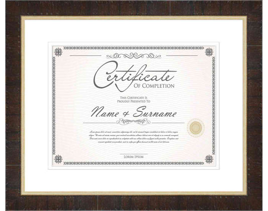 Walnut Frame for Certificates & Diplomas