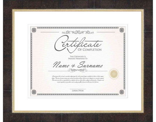 Walnut Frame for Certificates & Diplomas