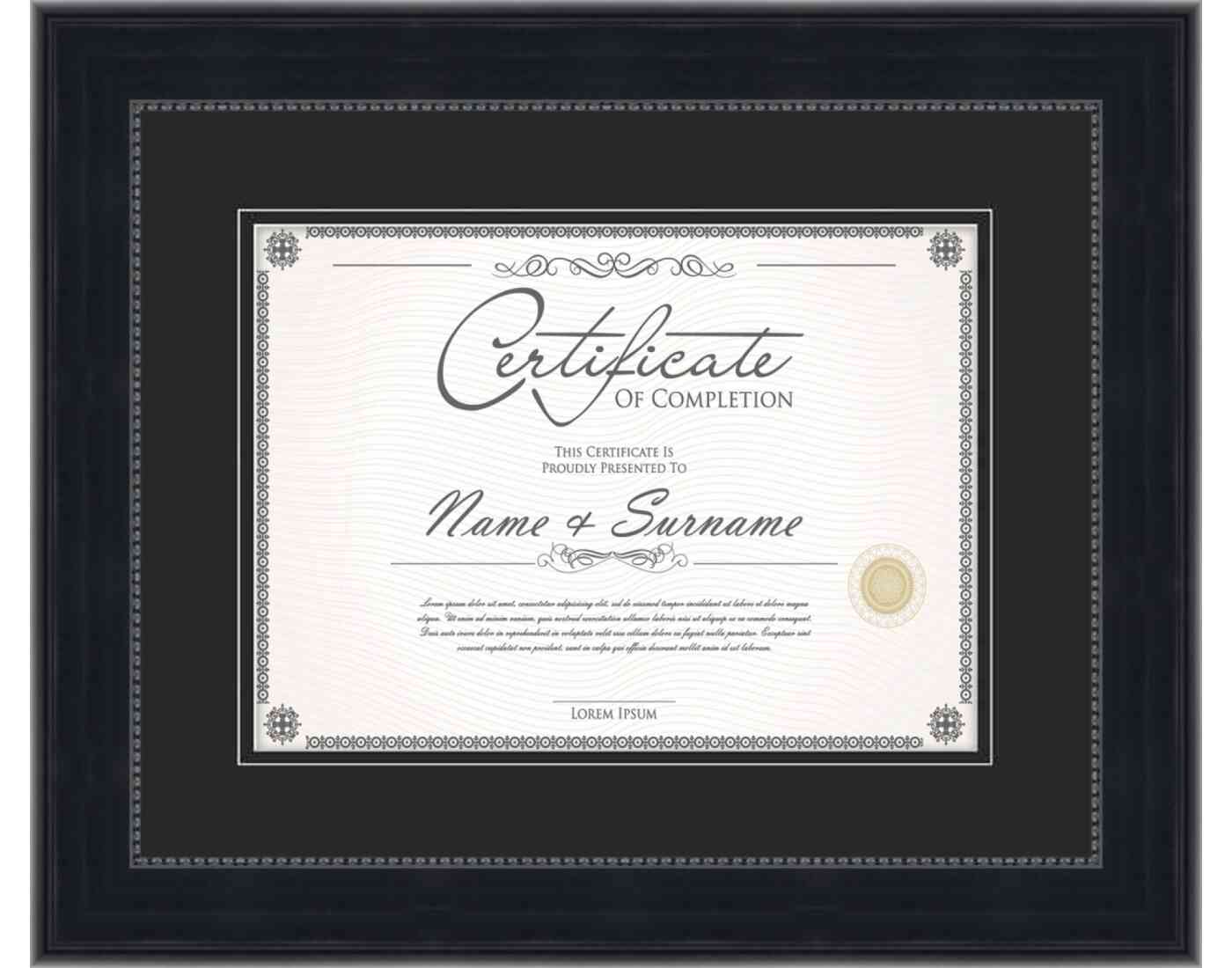 Black Frame for Certificates & Diplomas