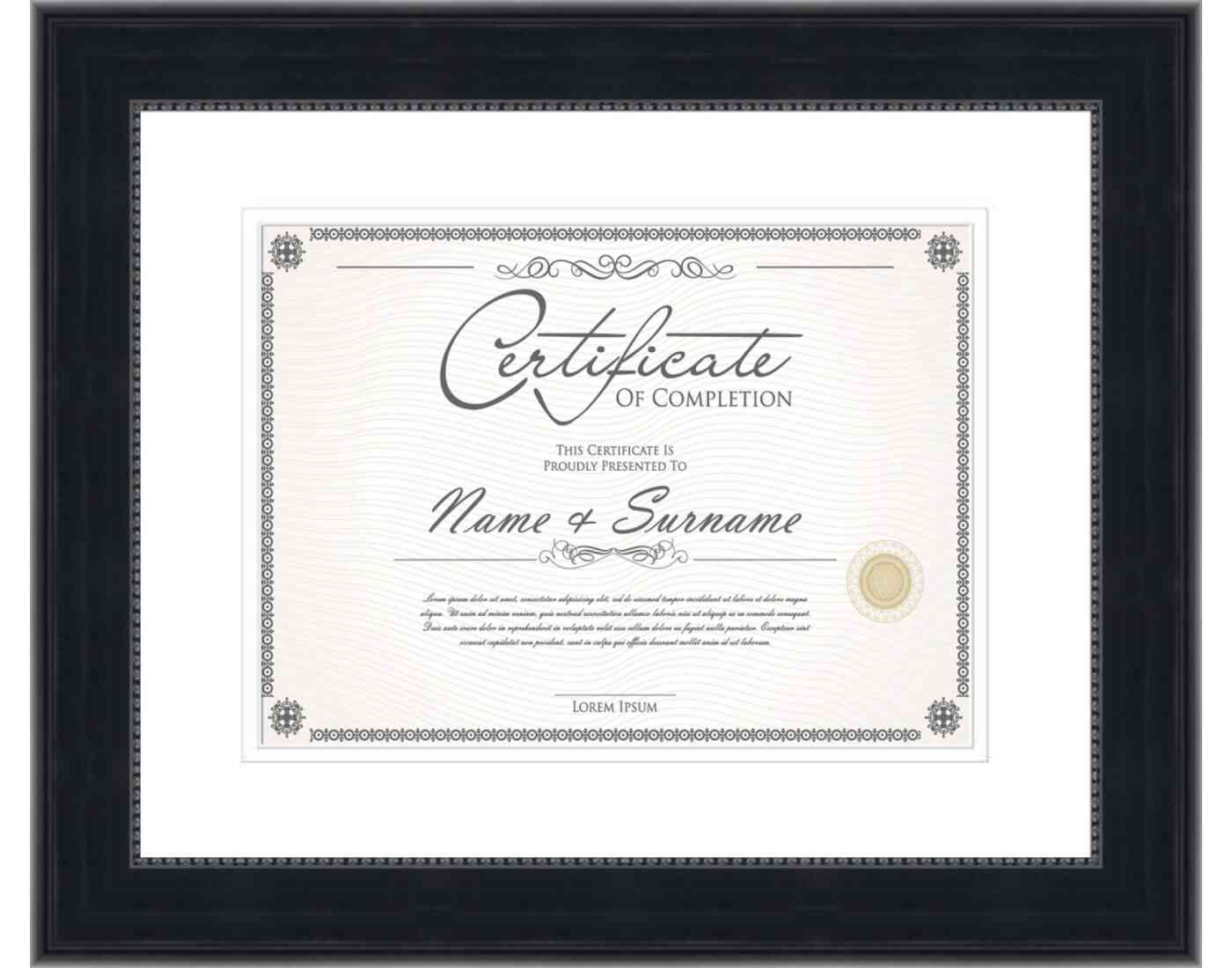 Black Frame for Certificates & Diplomas