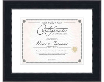 Black Frame for Certificates & Diplomas