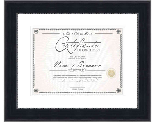 Black Frame for Certificates & Diplomas