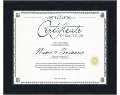 Black Frame for Certificates & Diplomas