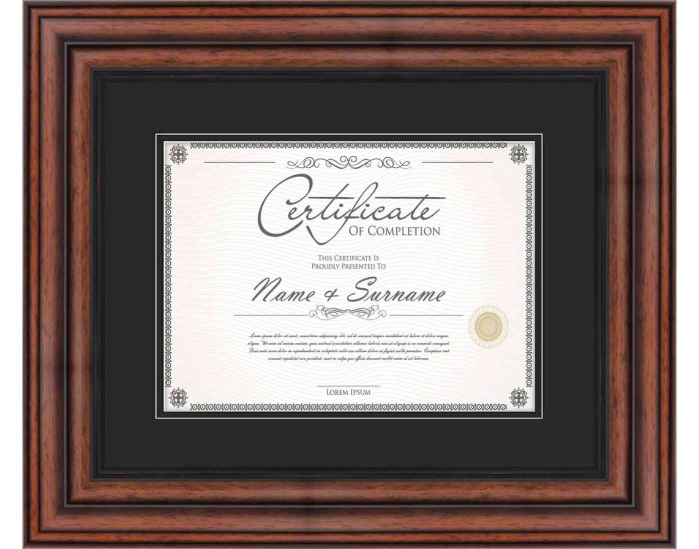 Walnut Frame for Certificates & Diplomas