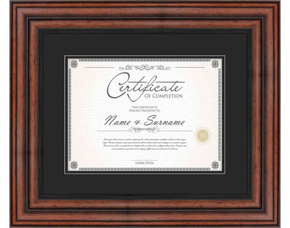 Walnut Frame for Certificates & Diplomas