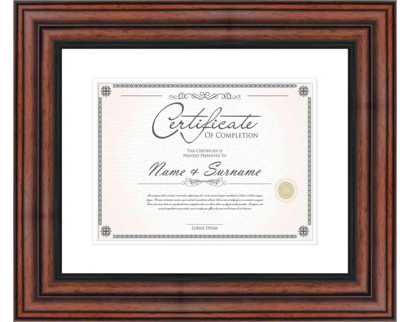 Walnut Frame for Certificates & Diplomas
