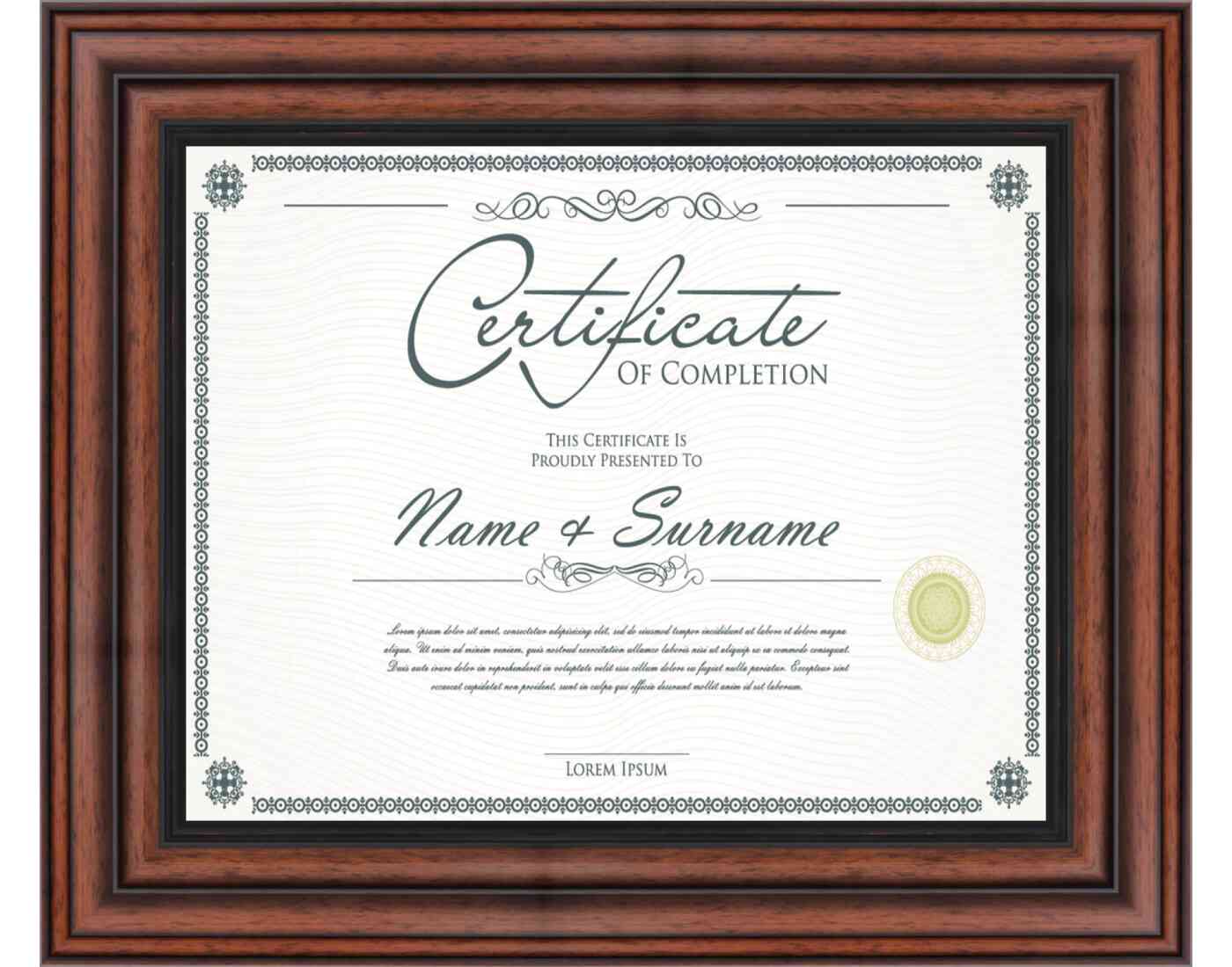 Walnut Frame for Certificates & Diplomas