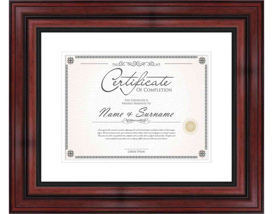 Mahogany Frame for Certificates & Diplomas