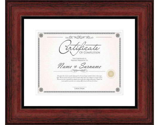 Mahogany Frame for Certificates & Diplomas