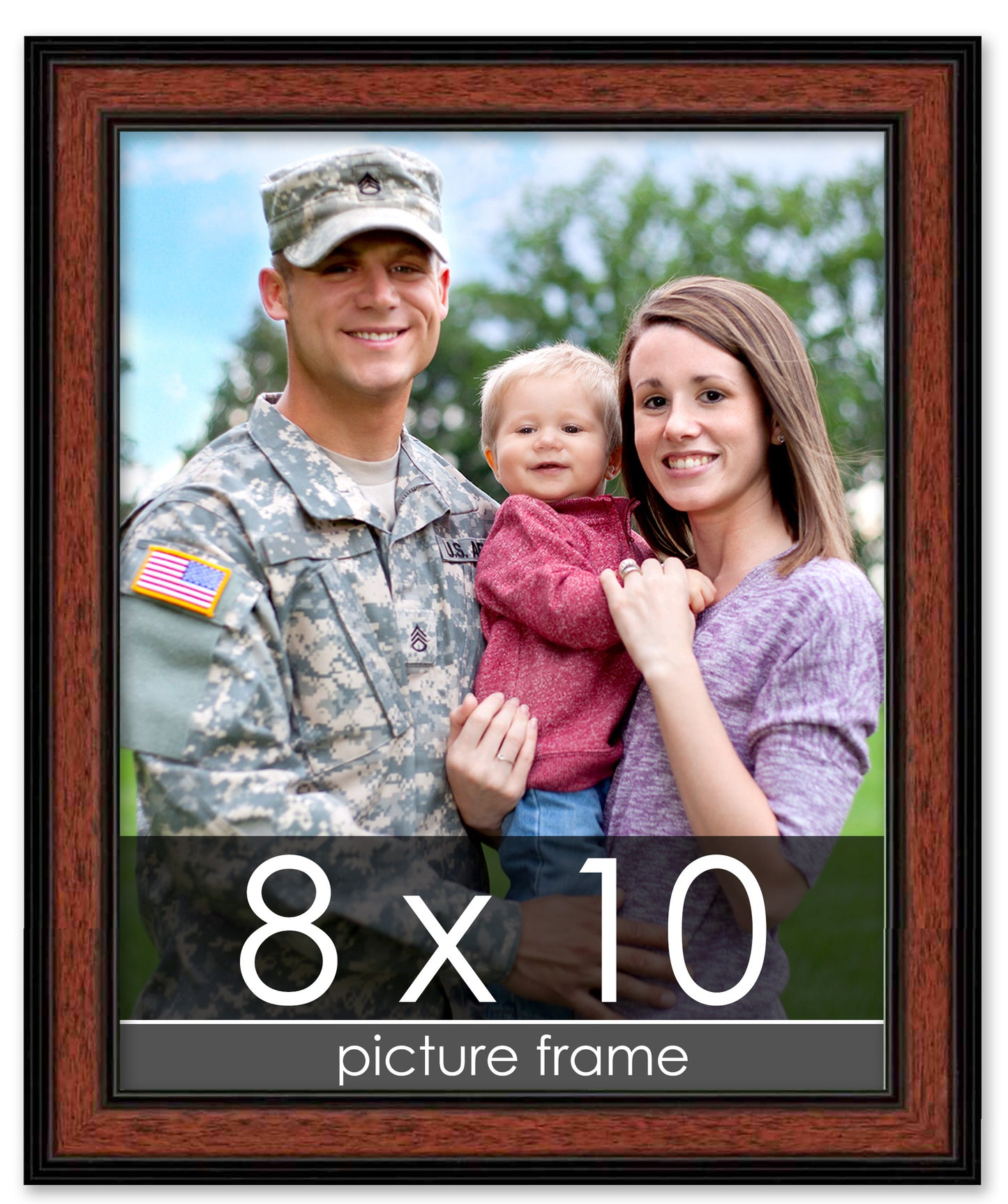 Traditional Walnut Wood Picture Frame