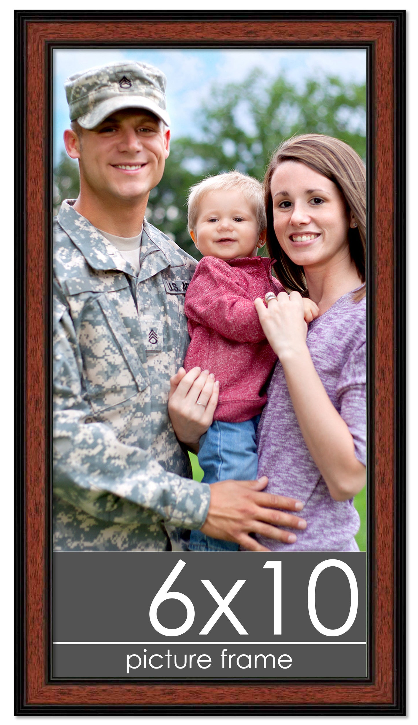 Traditional Walnut Wood Picture Frame
