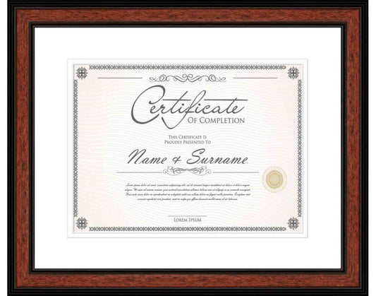 Walnut Frame for Certificates & Diplomas