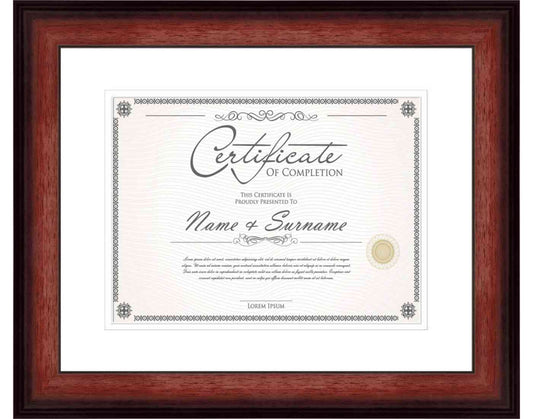 Mahogany Frame for Certificates & Diplomas