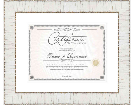 White Frame for Certificates & Diplomas