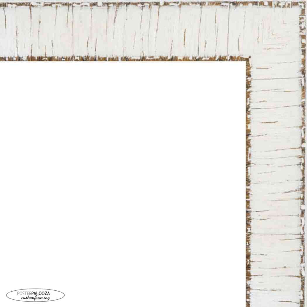 White Rustic Birch Wood Picture Frame