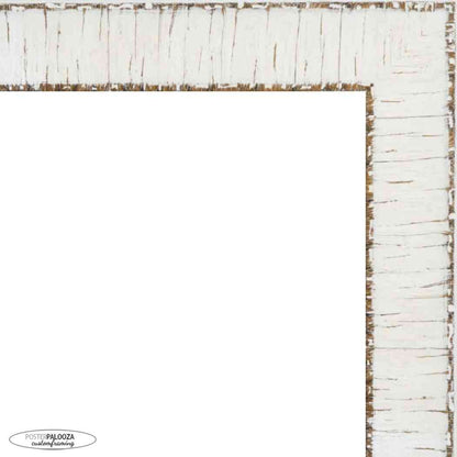 White Rustic Birch Wood Picture Frame
