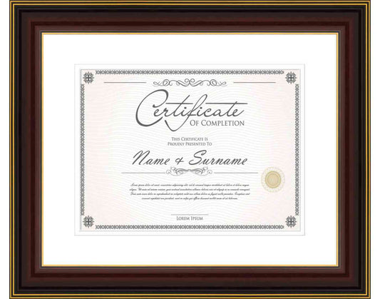 Mahogany Frame for Certificates & Diplomas
