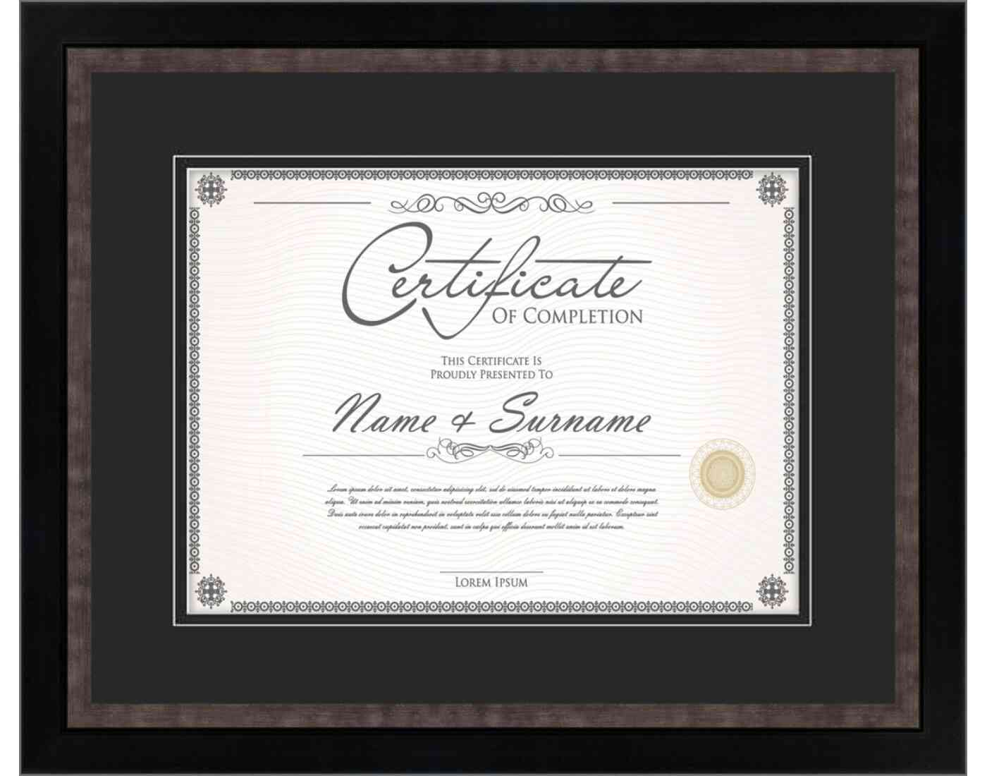 Pewter Frame for Certificates & Diplomas