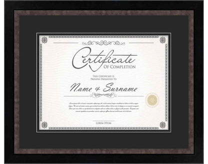 Pewter Frame for Certificates & Diplomas