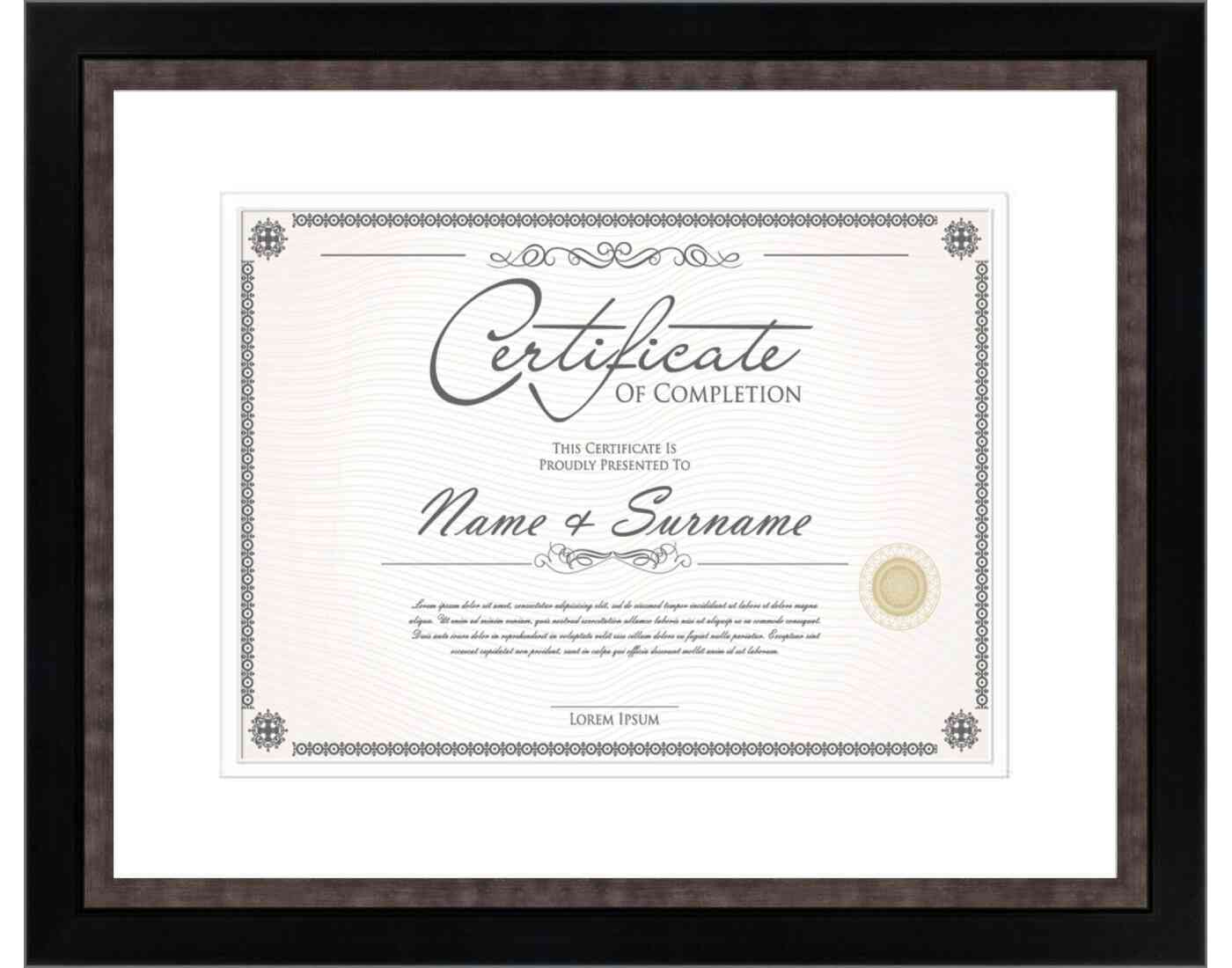 Pewter Frame for Certificates & Diplomas