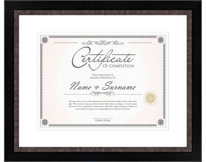 Pewter Frame for Certificates & Diplomas