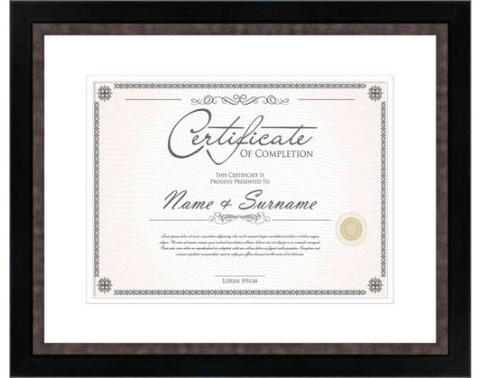 Pewter Frame for Certificates & Diplomas