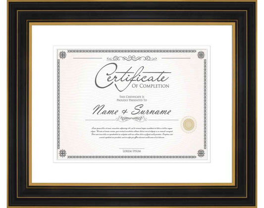 Black Frame for Certificates & Diplomas