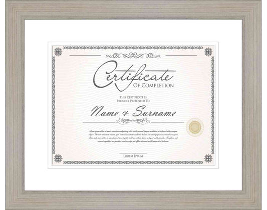 Silver Frame for Certificates & Diplomas