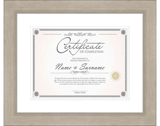 Silver Frame for Certificates & Diplomas