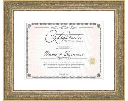 Wheat/Oatmeal Frame for Certificates & Diplomas