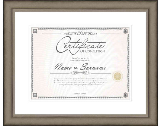 Antique Silver Frame for Certificates & Diplomas