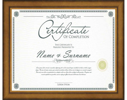 Antique Gold Frame for Certificates & Diplomas