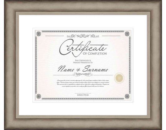 Antique Silver Frame for Certificates & Diplomas