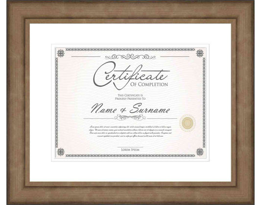 Pewter Frame for Certificates & Diplomas