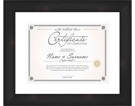 Black Frame for Certificates & Diplomas