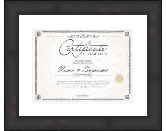 Black Frame for Certificates & Diplomas