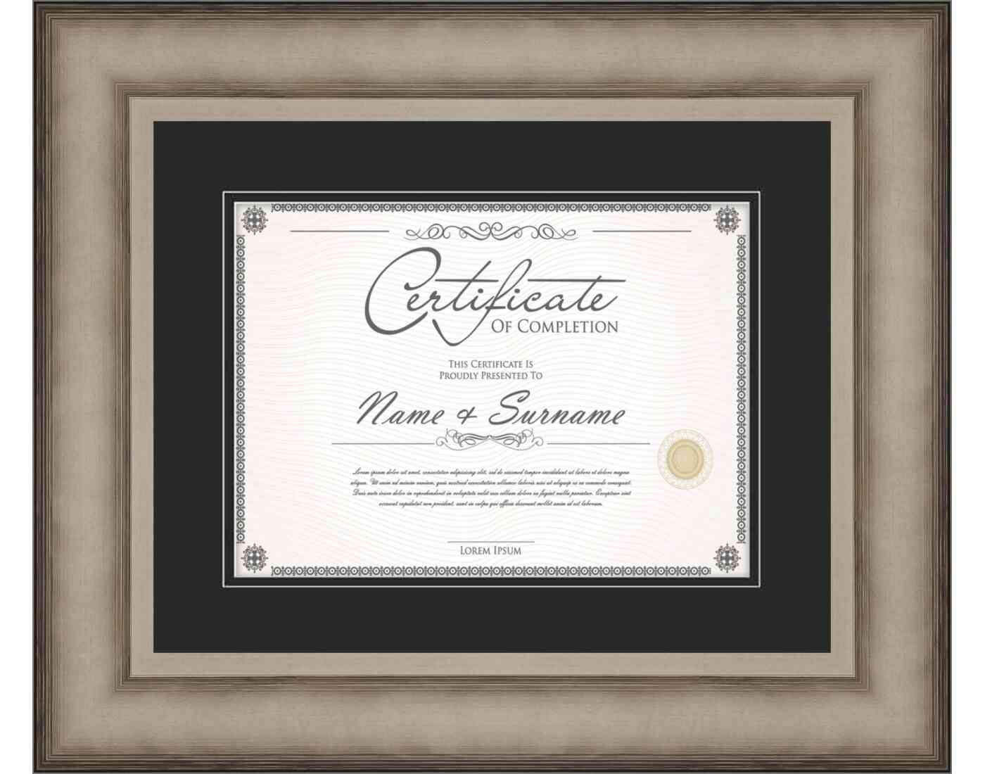 Antique Silver Frame for Certificates & Diplomas