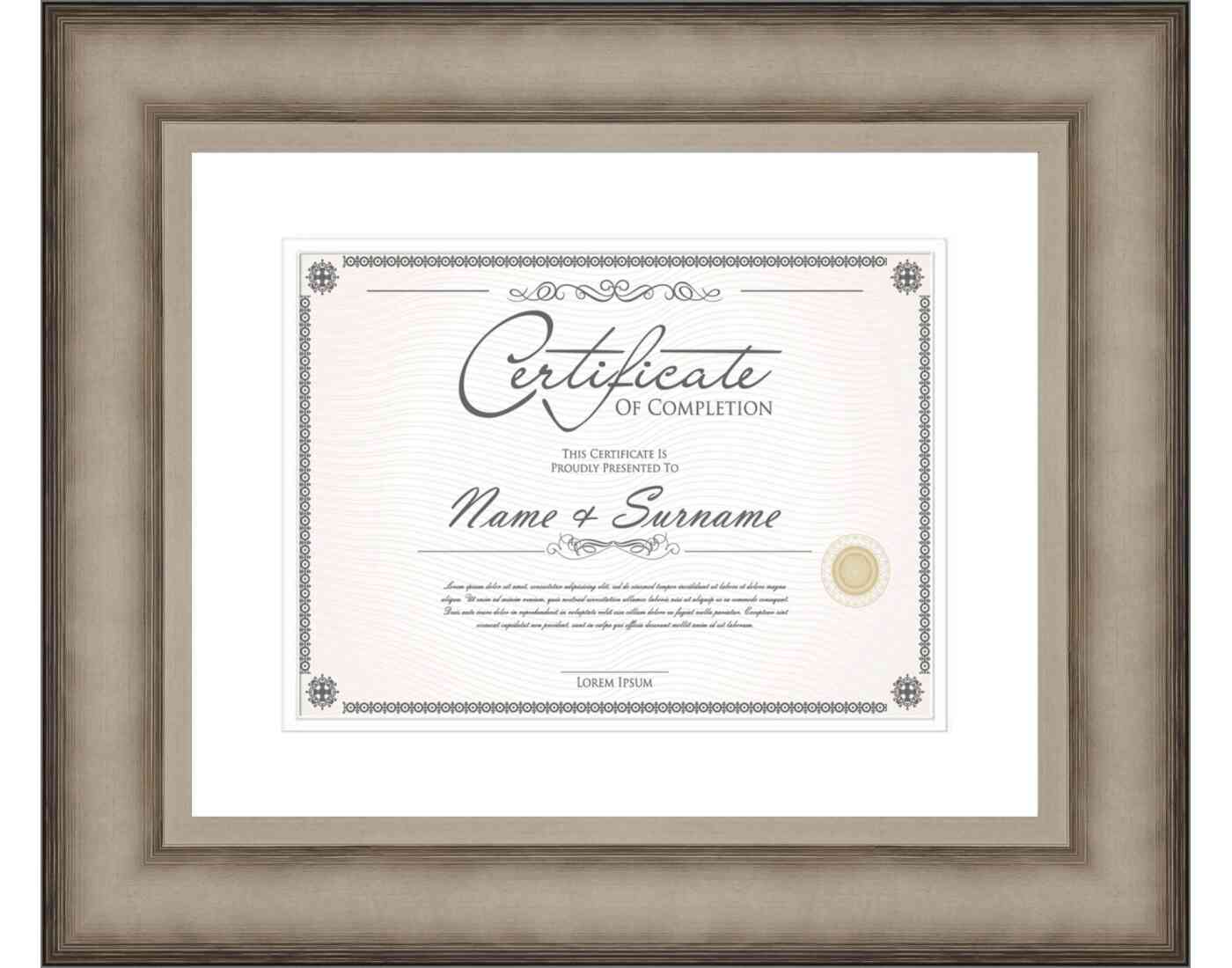 Antique Silver Frame for Certificates & Diplomas