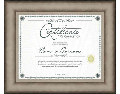 Antique Silver Frame for Certificates & Diplomas