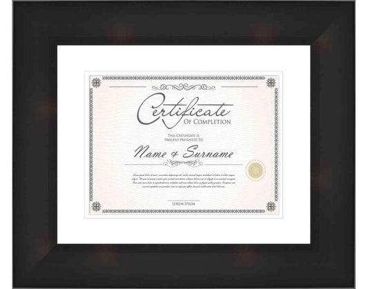 Black Frame for Certificates & Diplomas
